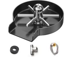 Glazen Spoeler - Flessenreiniger Kopjeswasser - Snel Glazen Reinigen - 360 Graden Rotatie - G3/8" - Grijs