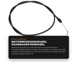 Motorbedieningskabel Vervanging voor Toro Grasmaaier - Remkabel - PVC/Nylon/Staaldraad - Lengte 147 cm - Uittrekbare lengte 80 mm - Artikelnummer 104-8676