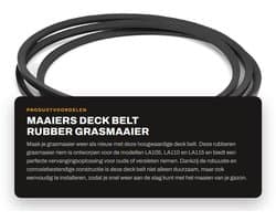 Dailygoods- Deck Belt Vervanging - Rubber - Geschikt voor John Deere LA105/LA110/LA115 - Duurzaam - Eenvoudige installatie - Afmetingen 1,27 x 261,6 cm - Grasmaaierband