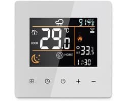 Slimme Thermostaat - Digitale Regelaar - Wooncomfort Instellen - App Bediening - 16A - Wit