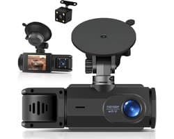 Dashcam met achteruitrijcamera 1080P Full HD - Met WiFi & app - Nachtzicht en parkeerstand - Voor alle voertuigen