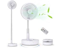 Oscillerende Ventilator – Opvouwbaar, Oplaadbaar & Afstandsbediening