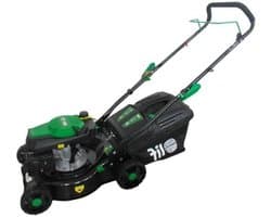 Benzine grasmaaier - Loopmaaier Duwmaaier - Gazon Onderhouden - 3-in-1 Systeem - 42 cm - Zwart Groen