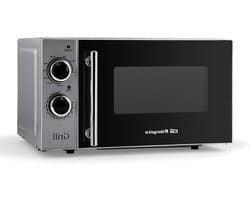 Magnetron met Grill - Compacte Oven - Snel Eten Bereiden - Roestvrij Staal - 20 Liter - Grijs