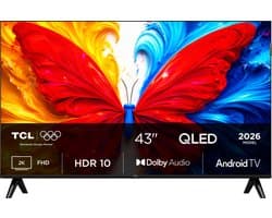 TCL 43S5L 43 | Full HD QLED Smart TV | Android TV | HDR10 | Zwart