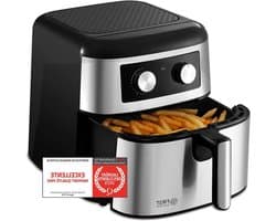 Heteluchtfriteuse - Airfryer Frituurpan - Gezond Koken - Groot Volume - 8 Liter - Zwart