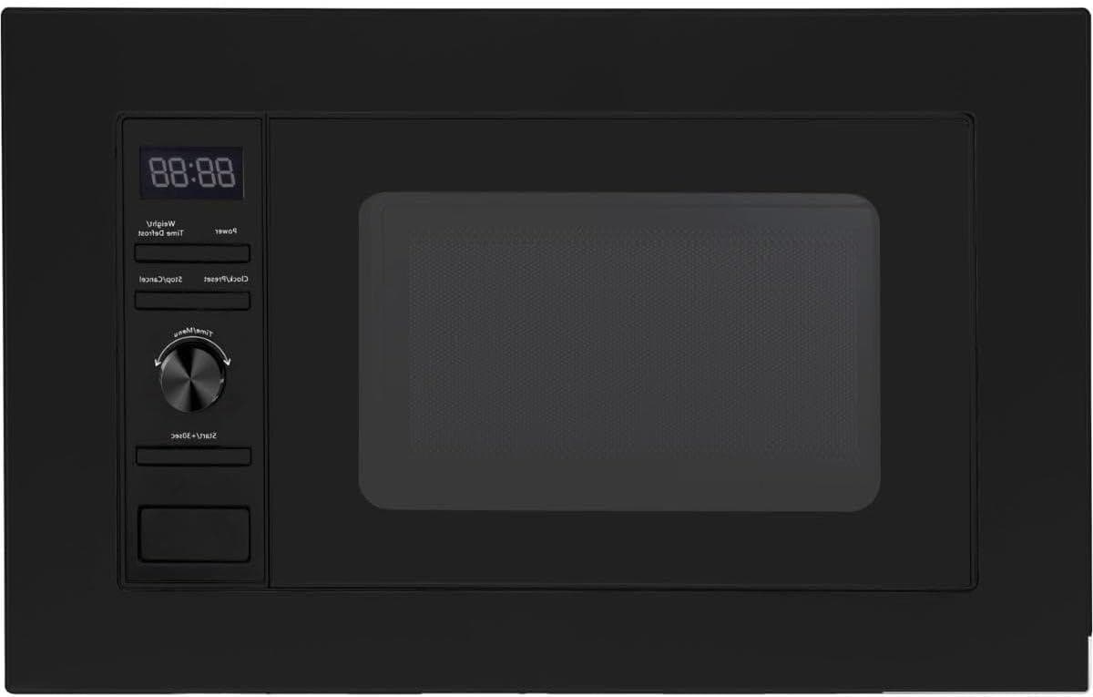 Inbouw Magnetron - Oven Keukenapparaat - Snel Eten Opwarmen - Roestvrijstalen Binnenruimte - 20 Liter - Zwart — afbeelding 1
