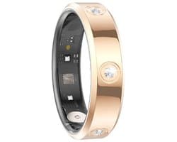 DrPhone RingSense Elegance Slimme Ring - Smart Ring - IP68 - Stappenteller - Goud - EU Maat 55