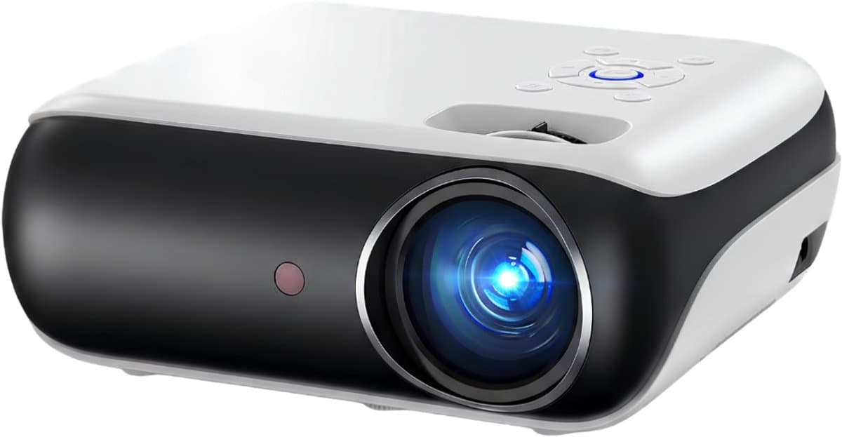 Lìon® Mini Beamer - Beamer - Projector - Wit - 21cm x 18cm x 10cm — afbeelding 1