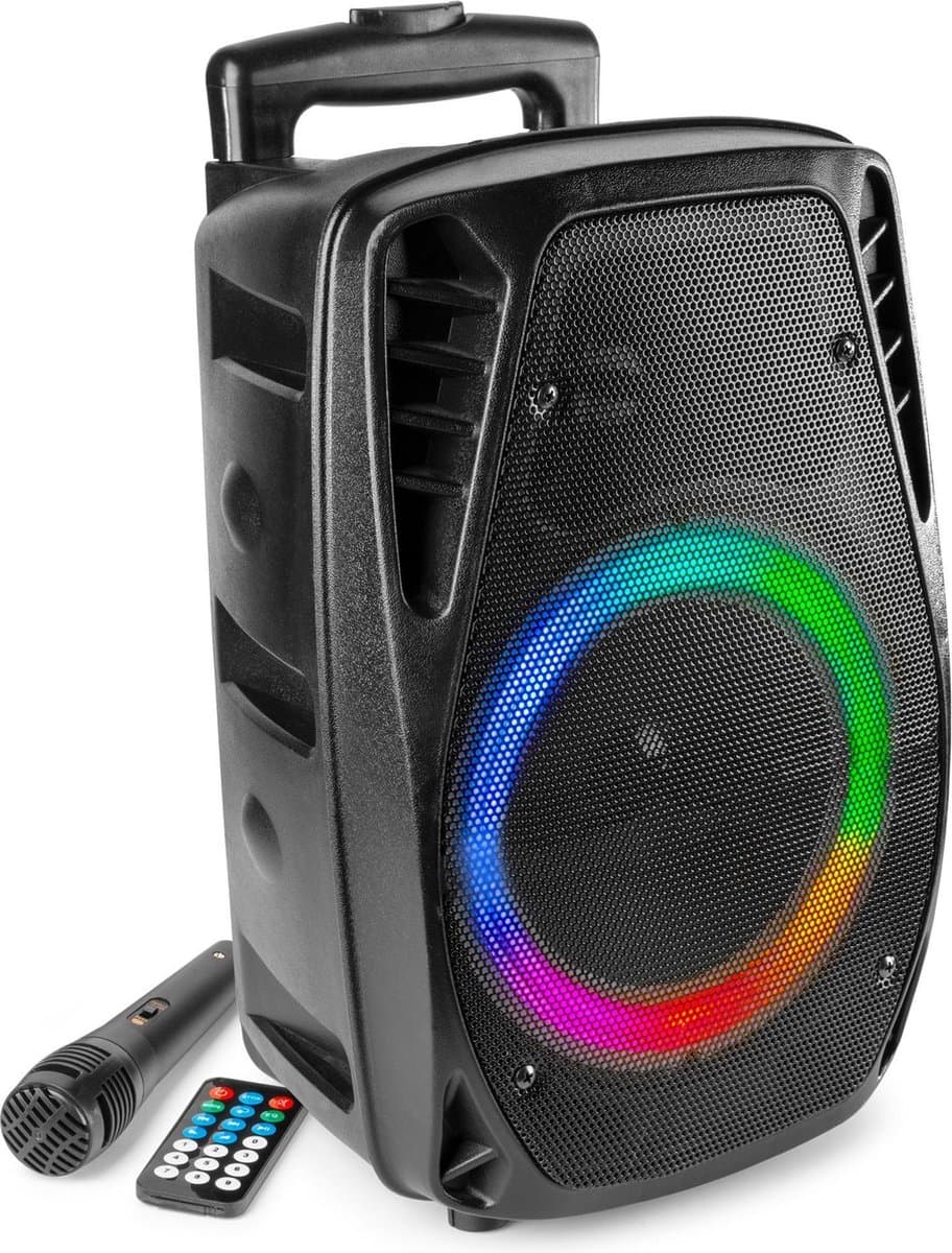 Mobiele geluidsinstallatie - Fenton FT8LED-MK2 met Bluetooth en microfoon - 300W — afbeelding 1