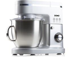 DOMO DO9231KR - Keukenmachine - 1200W - 6L - Incl. blender - Wit/Zilver