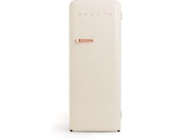 CREATE - Koelkast in retrostijl - Gebroken wit - Handvat Roségoud - FRIDGE RETRO 281L
