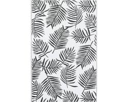 vidaXL - Buitenkleed - ARAKIL - 160x230 - cm - PP - wit - en - zwart