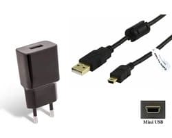 OneOne 2A lader + 1,8m extra sterke Mini USB kabel. Universele oplader adapter past op Garmin DASH CAM 10, 20, 30, 35, VIRB Ultra 30, VIRB X, VIRB XE, VIRB Elite, VIRB, Nuvifone G60, Quest, Quest 2