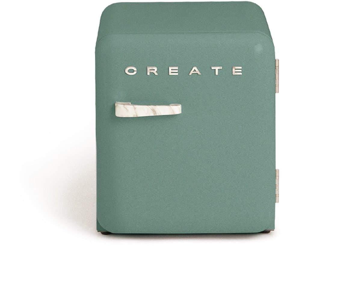 CREATE - Koelkast in retrostijl - Sage - Handvat Marmer - FRIDGE RETRO 48L — afbeelding 1