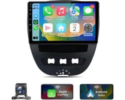 HexinexMarket Octa-Core autoradio Geschikt voor Peugeot 107, Toyota Aygo, Citroën C1 (2005-2014) - Draadloos CarPlay, Android Auto, multimediaspeler,Android 15, 4GB+64GB