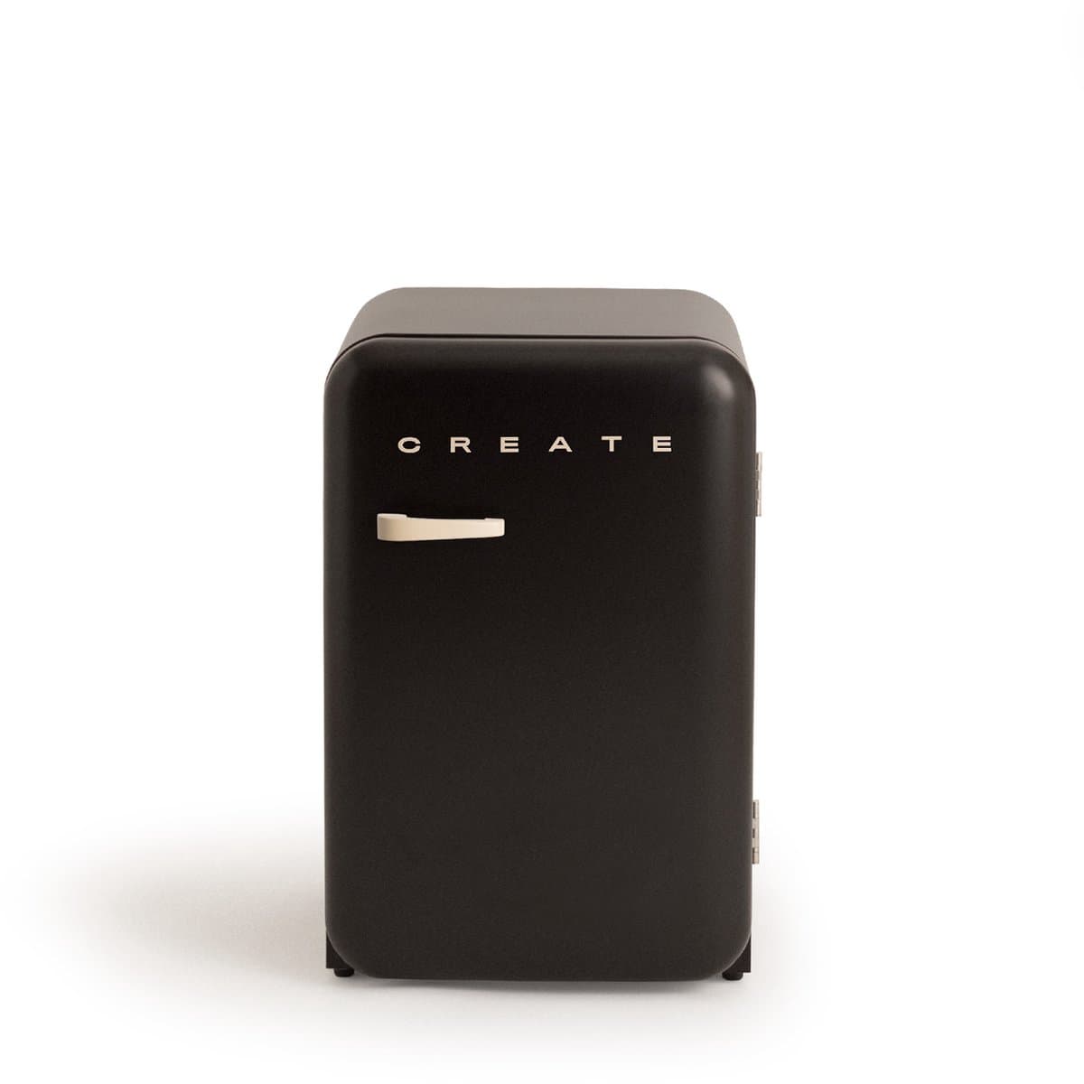 CREATE - Koelkast in retrostijl - Zwart - Handvat Zand - FRIDGE RETRO 107L — afbeelding 1