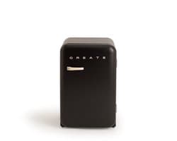 CREATE - Koelkast in retrostijl - Zwart - Handvat Zand - FRIDGE RETRO 107L