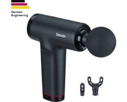 Beurer MG 89 CompactPower Professionele Massage Gun – Diepe Spiermassage – 10 mm Slagdiepte – 5 Snelheden – 3 Opzetstukken – USB-C – Stil – Spierherstel & Ontspanning – 3 Jaar Garantie
