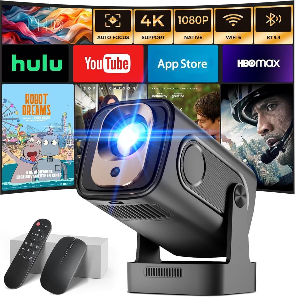 Mini Beamer - Projector met Wifi - Bluetooth — afbeelding 1