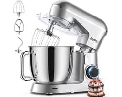 Keukenmachine 1300 W, 5,5 L, Kneedmachine met 10 Versnellingen en Stille Fermentatiefunctie