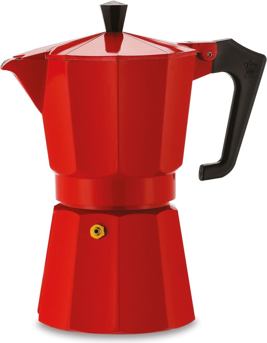 Italiaans koffiezetapparaat - PEZZETTI - ITALEXPRESS - Aluminium - 6 kopjes - Rood — afbeelding 1