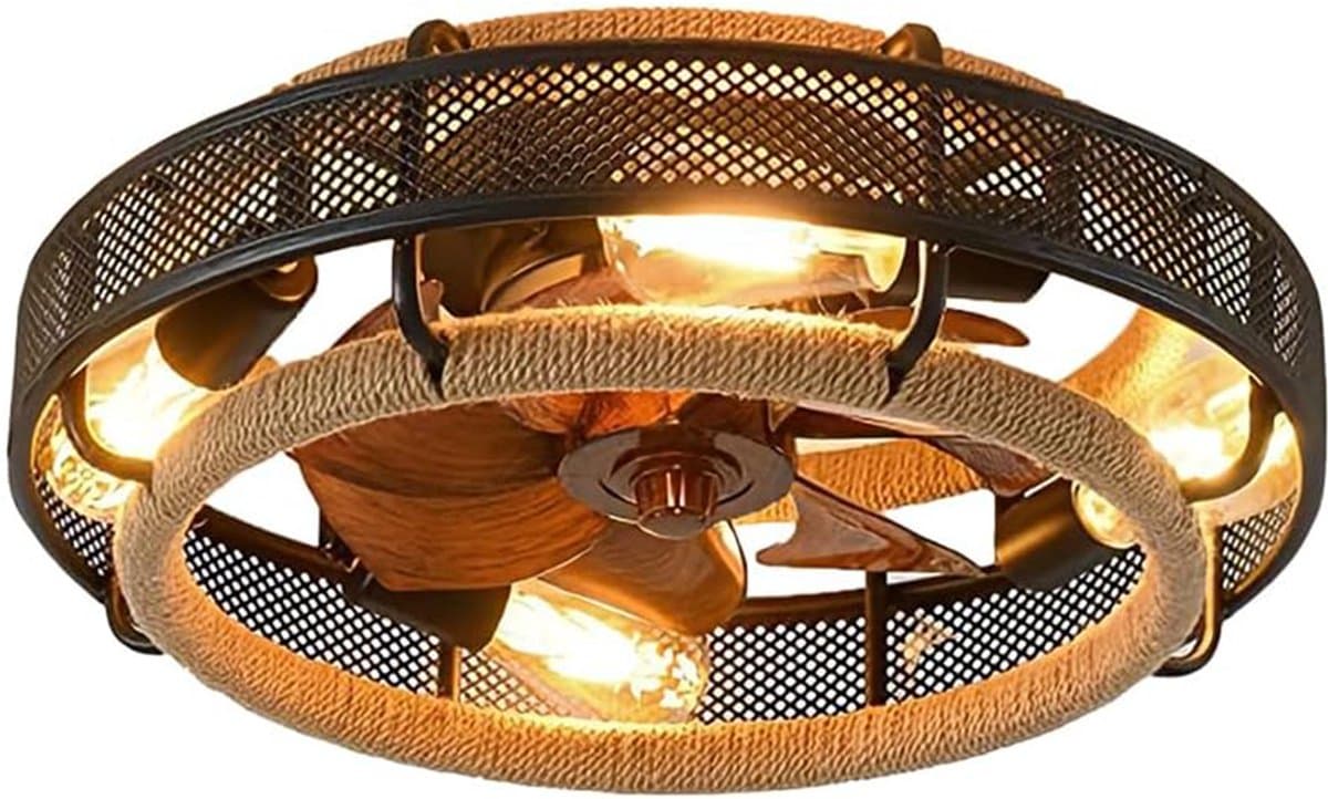 Plafondventilator met Verlichting - Ventilator voor Slaapkamer - Air Cooler met Afstandsbediening — afbeelding 1