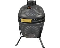 KitchenBrothers Kamado BBQ - 13 Inch Houtskool Barbecue - 27⌀ cm - PFAS-vrij - Egg BBQ - Grijs