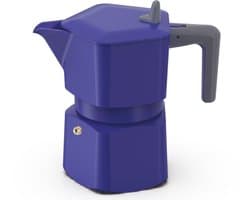 Italiaans koffiezetapparaat - PEZZETTI - PENTAEXPRESS - Aluminium - 6 kopjes - Blauw