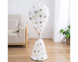Elektrische Staande Ventilator met Stofbescherming - Huishoudventilator met Bloemenprint