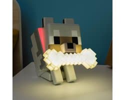 Minecraft Wolf GloBuddies 3D Kleur Veranderend Licht, Officieel Gelicentieerde LED Nachtlamp, Tik om Kleur te Veranderen, Gaming Merchandise, Op Batterijen Aangedreven – Paladone
