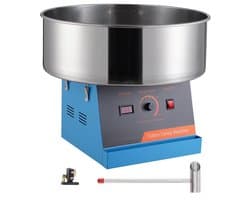 Suikerspinmachine / Suikerspinapparaat - Elektrisch 1000W - Commercieel - RVS Kom - Inclusief Suikerlepel - Snel Opwarmen - Voor Kinderfeestjes - Blauw