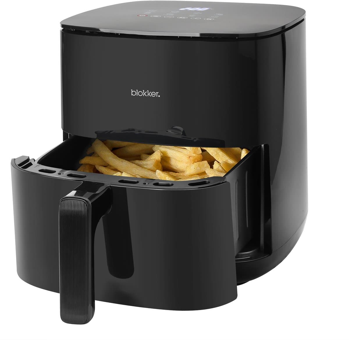 Blokker Airfryer XL 5 Liter Zwart - Heteluchtfriteuse Dubbel Verwarmingselement - Incl. 60 min Timer - 8 Automatische Programma's - Vaatwasserbestendige Onderdelen - Cool Touch Behuizing - BPA Vrij — afbeelding 1