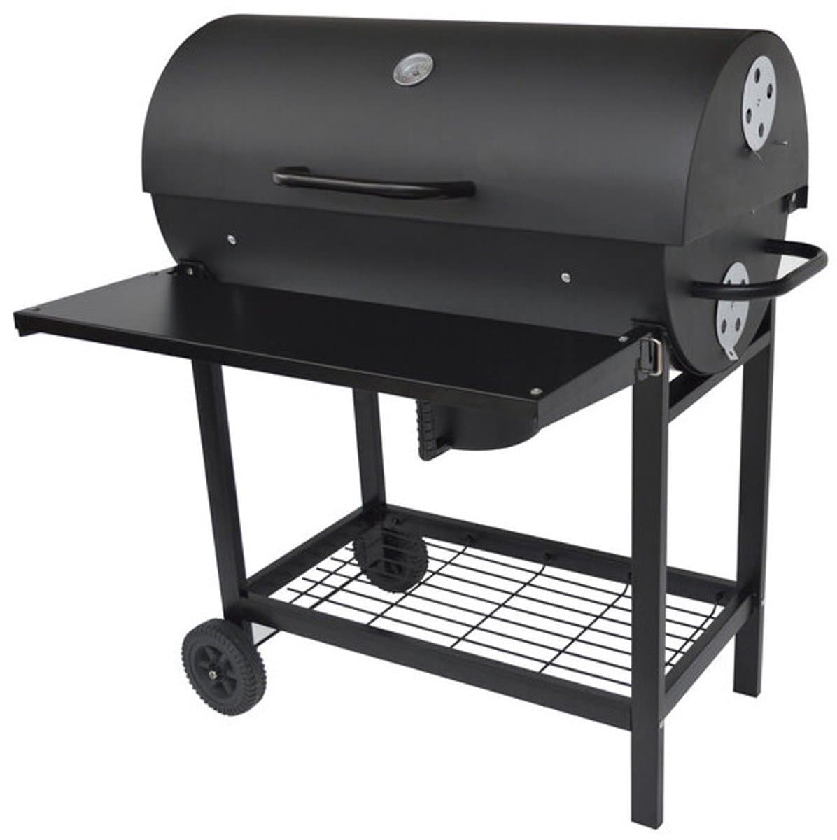 Houtskoolbarbecue met Deksel en Wielen Fieldmann FZG 1007 Zwart — afbeelding 1