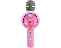 Peppa Pig - draadloze karaoke microfoon voor kinderen - oplichtend LED display - speaker - met stemeffecten