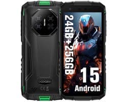 DOOGEE Fire 3 Ultra Robuuste Smartphone - 24 GB RAM - 256 GB ROM - 8350 mAh - 5,5 inch - Android 15 - IP68/IP69K Outdoor telefoon - Face ID - OTG - NFC - Groen