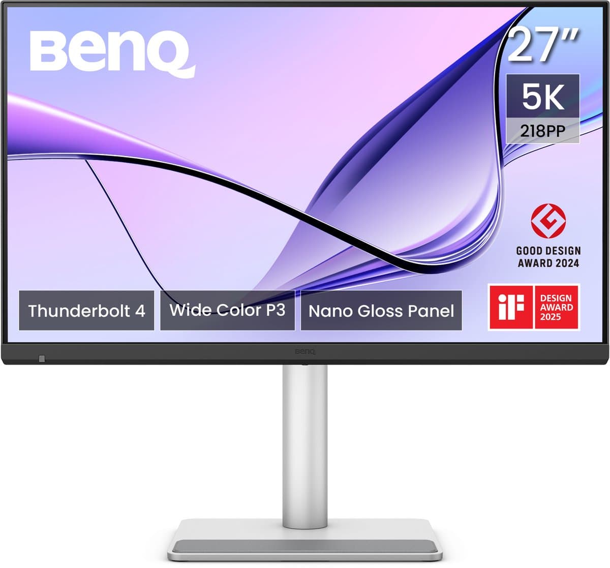 BenQ MA270S 27" 5K Retina Glossy Mac Monitor – Nano Gloss - 99% P3 - HDR400 - Thunderbolt 4 96W - KVM — afbeelding 1