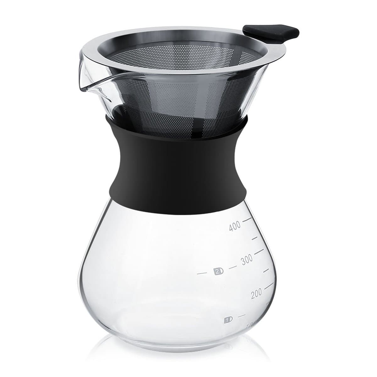 Ynkkvre -French Press - Koffiezetapparaat - Dubbelwandig Filter Zonder Papieren Filters 400 Ml - 2-3 Koppen - Thuis/Zwart — afbeelding 1