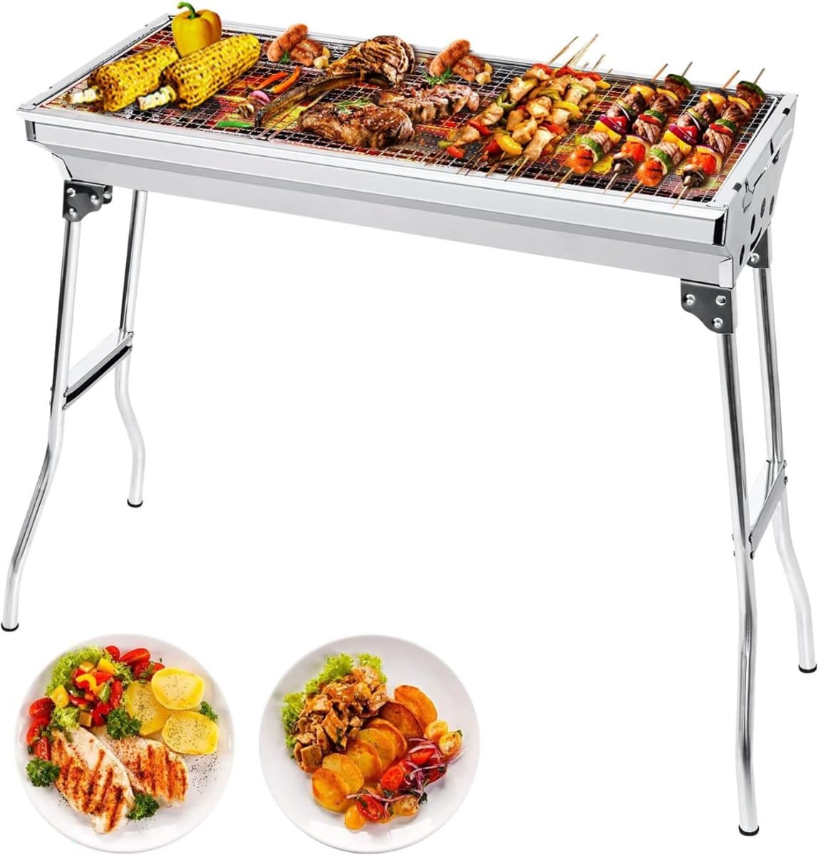 VLSelect® Houtskool BBQ - Smoker BBQ - Grill - Opvouwbaar — afbeelding 1