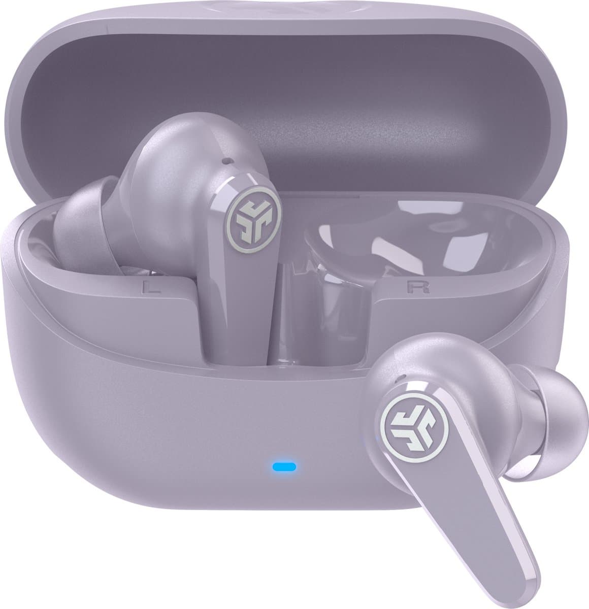 JLab Go Pods ANC Draadloze Oordopjes Met Noise Cancelling - Oortjes Draadloos Bluetooth - 26 uur Batterijduur - Hybrid ANC - Equalizer EQ4 App - Multipoint - Fast Charging Case - Lila — afbeelding 1