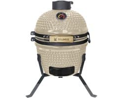 BluMill Kamado BBQ Egg - Kamado 13 Inch - Houtskoolbarbecues - Beige - Ø 27 cm - Houtskoolbarbecue Met Thermometer
