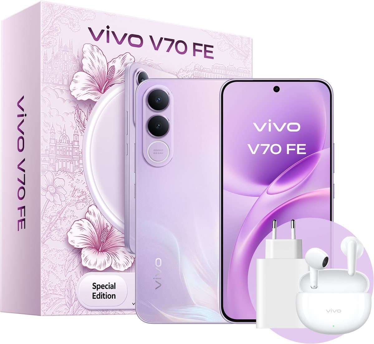 vivo V70 FE 8GB/256GB Paars — afbeelding 1