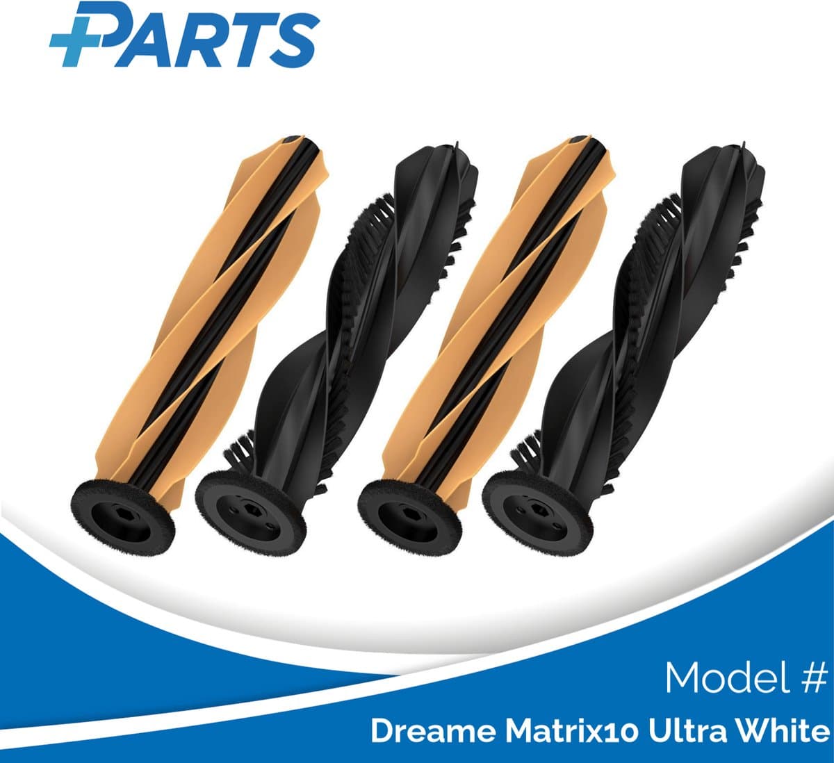 Dreame Matrix10 Ultra White Borstels (4 Stuks, Plus.Parts® alternatief voor RMB13) — afbeelding 1