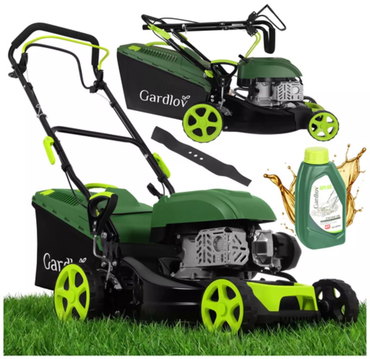 Gardlov Krachtige benzine grasmaaier met 50 liter opvangbak en 8 maaihoogtes en 40,6 cm maaibreedte — afbeelding 1