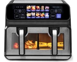 Dubbele Heteluchtfriteuse met Groot Volume en Touchdisplay