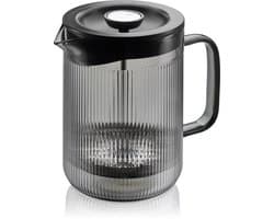 GEFU CRISTIANO French Press Koffiezetter – 600 ml – Borosilicaatglas – Smoke Grey