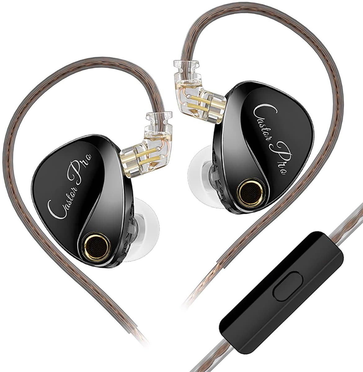 KZ Castor Pro - In-Ear Monitors - IEM - 1 Dynamische + 1 Balanced Driver - Audiofiele Oordoppen - Verwisselbare Kabel - Universele Pasvorm - Grijs — afbeelding 1