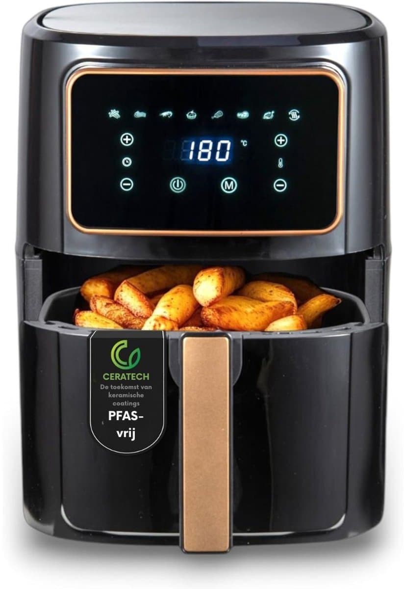 Florixa® Airfryer XXL - Mini-oven - Heteluchtfriteuse - 12L - 12 Programma's- Zwart- 36cm x 40cm x 36cm — afbeelding 1