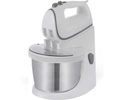 Florixa® Mixer met Mengkom - Keukenmachine - Keukenrobot - Inclusief Accessoires - Antraciet - Zilver - 25cm x 32cm x 25cm