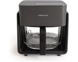 Heteluchtfriteuse Glas 4.2L Zwart voor Gezond Frituren 1300W